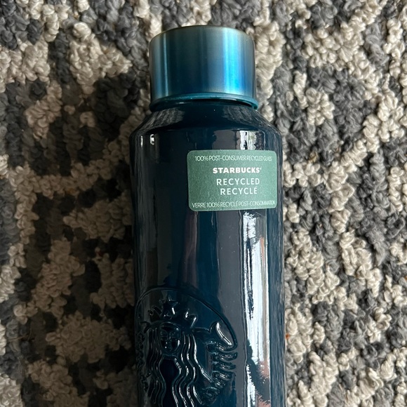 Starbucks Blue Glass Water Bottle - Picture 4 of 4